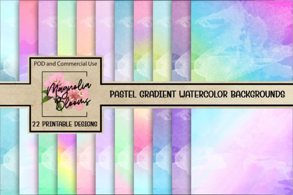 22 Pastel Watercolor Backgrounds for Creative Projects