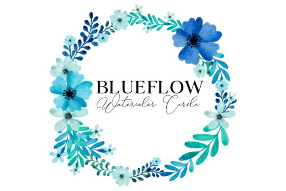 Blueflow Watercolor Circle Pattern and Web Elements
