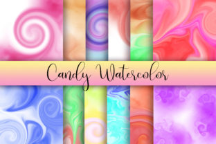 Candy Watercolor Background and Backgrounds