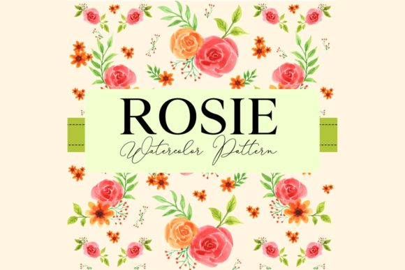Floral Pattern Watercolor Element