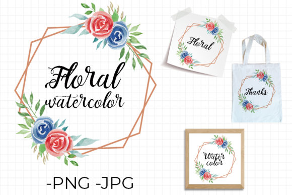 Floral Watercolor Frame Set V2