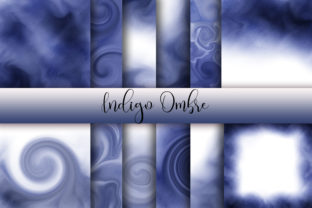 Indigo Ombre Watercolor Background