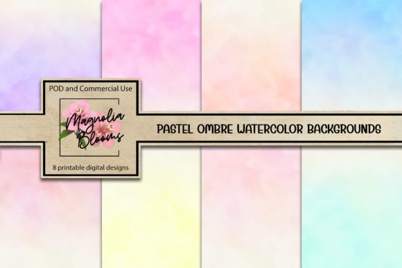 Pastel Ombre Watercolor Backgrounds