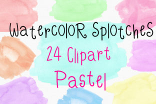 Pastel Watercolor Splotches Clipart & Textures