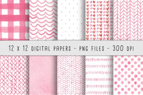 Pink Watercolor Patterns