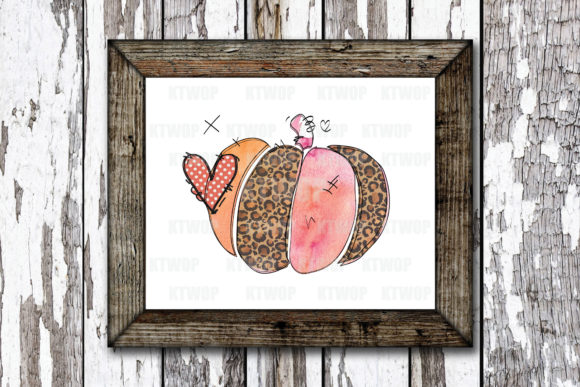 Pumpkin Pink Leopard Watercolor Crafts