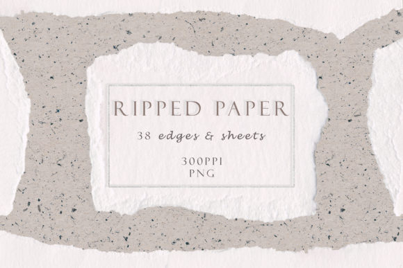 Ripped Watercolor Paper Pack for Crafts