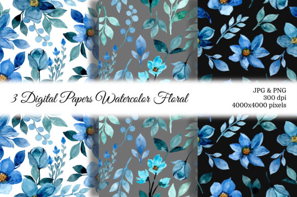 Seamless Pattern Floral Watercolor 82