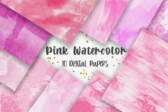 Valentine Pink Watercolor Texture and Backgrounds