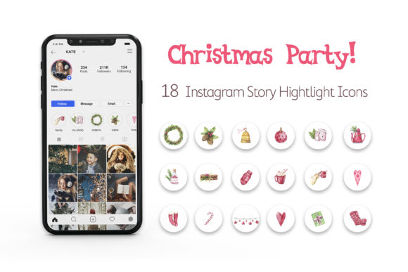 Watercolor Christmas Highlight Icons Review