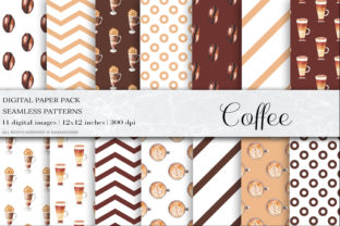 Watercolor Coffee Digital Papers and Patterns