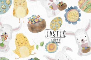 Watercolor Easter Clip Art for Crafts