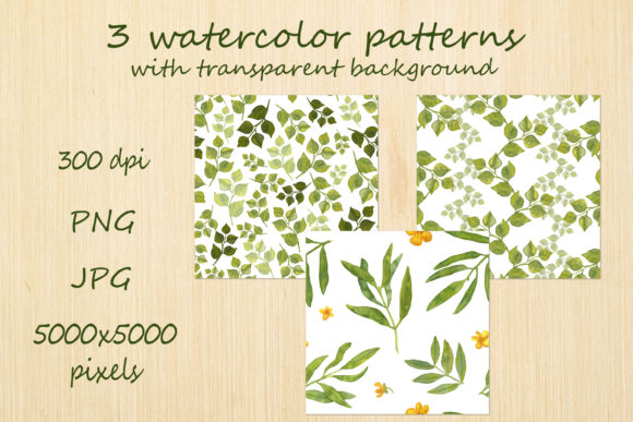 Watercolor Greenery Seamless Pattern