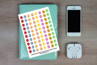 Watercolor Hexagon Color Coding Dots & Crafts