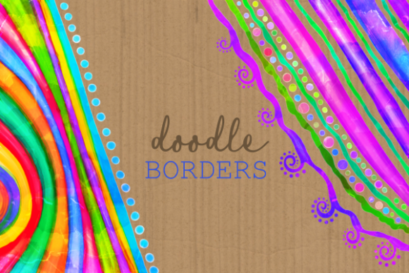 Watercolor Ink Decorative Doodle Borders & Crafts
