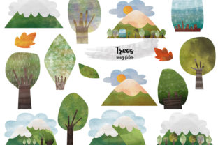 Watercolor Mountain Tree Crafts