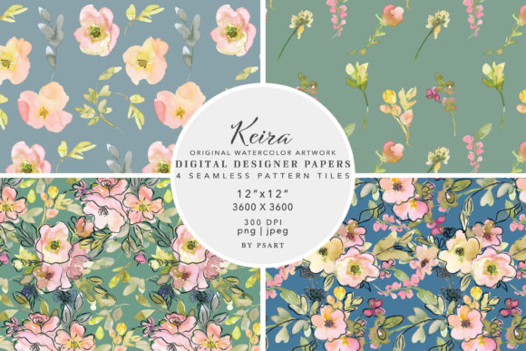 Watercolor Seamless Digital Paper Pack Freebies
