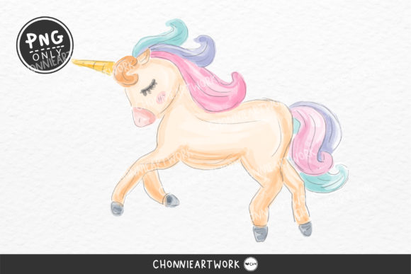 Watercolor Unicorn Printable Sublimation for Crafts